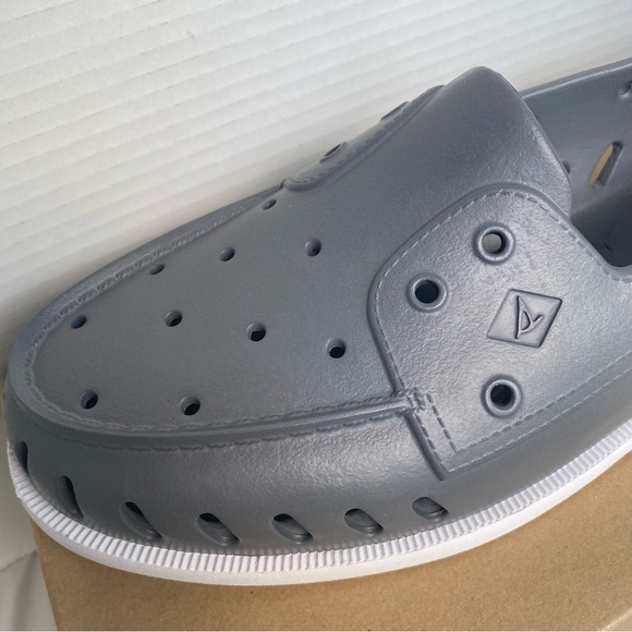 NWT Sperry A/O Float Gray Boat Shoes Size 12 MLightweight Slip-on Vent… - Picture 3 of 14
